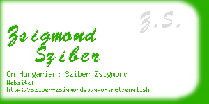 zsigmond sziber business card